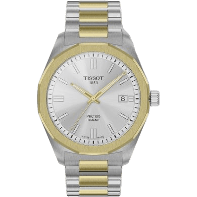 PRC 100 Solar Quartz 39 Stainless Steel - Yellow Gold / Silver / Bracelet