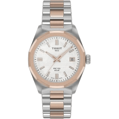 PRC 100 Solar Quartz 34 Stainless Steel - Rose Gold / MOP / Bracelet