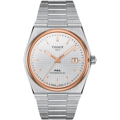 PRX Powermatic 80 Stainless Steel / Rose Gold PVD / Silver