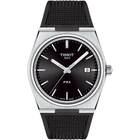 PRX Quartz Stainless Steel / Black / Rubber