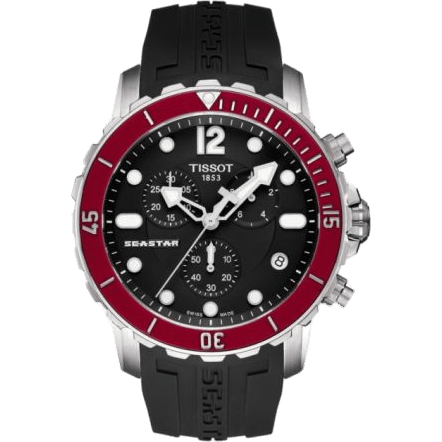 Seastar 1000 Quartz Chronograph Stainless Steel / Black / Rubber