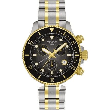 Seastar 1000 Quartz Chronograph Stainless Steel - Yellow Gold / Grey / Bracelet