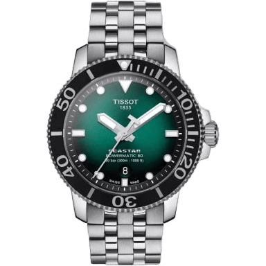 Seastar 1000 Powermatic 80 43 Stainless Steel / Green Gradient / Bracelet