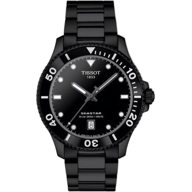 Seastar 1000 Quartz 40 PVD / Black / Bracelet