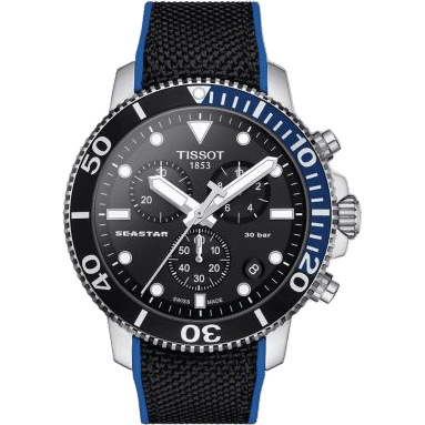 Seastar 1000 Chronograph Quartz 45.5 Stainless Steel / Black / Rubber