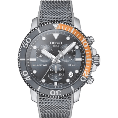 Seastar 1000 Chronograph Quartz 45.5 Stainless Steel / Grey / Rubber