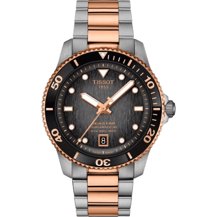 Seastar 1000 Powermatic 80 40 Stainless Steel - Rose Gold / Grey / Bracelet