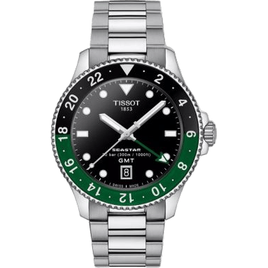 Seastar 1000 Quartz GMT 40 Stainless Steel / Black / Bracelet