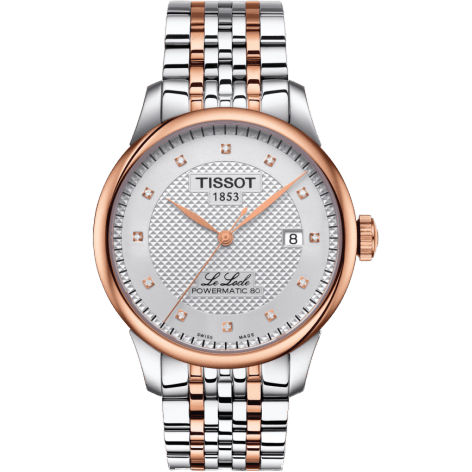 Le Locle Powermatic 80 39.3 Stainless Steel / Rose Gold PVD / Silver / Bracelet