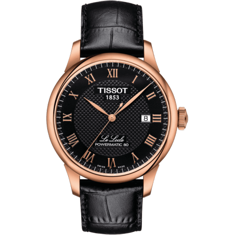 Le Locle Powermatic 80 39.3 Rose Gold / Black / Strap