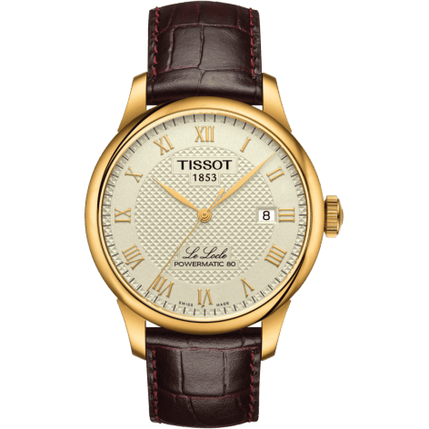 Le Locle Powermatic 80 39.3 Yellow Gold PVD / Ivory / Strap