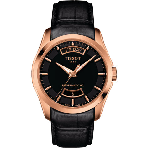 Couturier Powermatic 80 39 Rose Gold PVD / Black / Strap