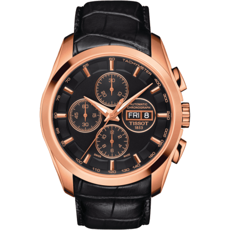 Tissot Couturier Automatic Chronograph 43 Rose Gold PVD / Black