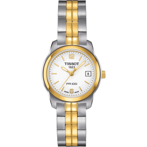 PR 100 Quartz 24.5 Stainless Steel / Yellow Gold PVD / White / Bracelet