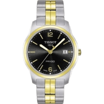 PR 100 Quartz 38 Stainless Steel / Yellow Gold PVD / Black / Bracelet