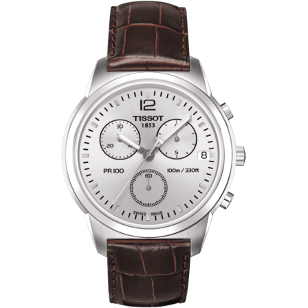 PR 100 Chronograph Quartz 38 Stainless Steel / Silver / Strap