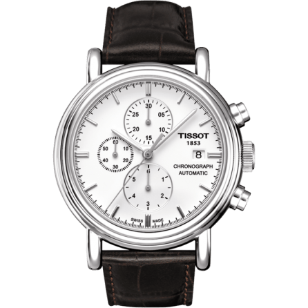 Carson Chronograph Automatic 42 Stainless Steel / White / Strap
