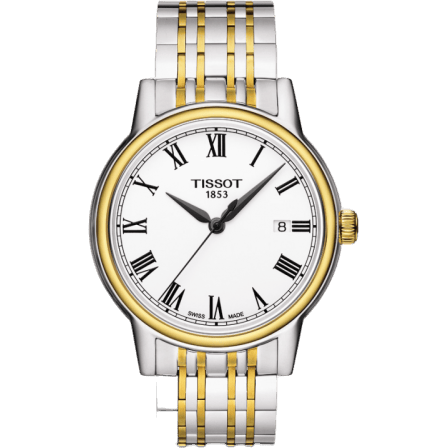 Carson Quartz 40 Stainless Steel / Yellow Gold PVD / White / Bracelet