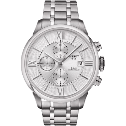 Chemin des Tourelles Automatic Chronograph Stainless Steel / Silver / Bracelet
