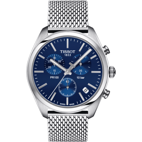 PR 100 Chronograph Quartz 41 Stainless Steel / Blue / Milanese