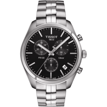 PR 100 Chronograph Quartz 41 Stainless Steel / Black / Bracelet