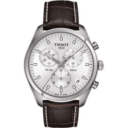 PR 100 Chronograph Quartz 41 Stainless Steel / Silver / Strap