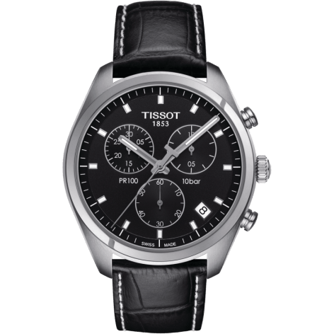 PR 100 Chronograph Quartz 41 Stainless Steel / Black / Strap