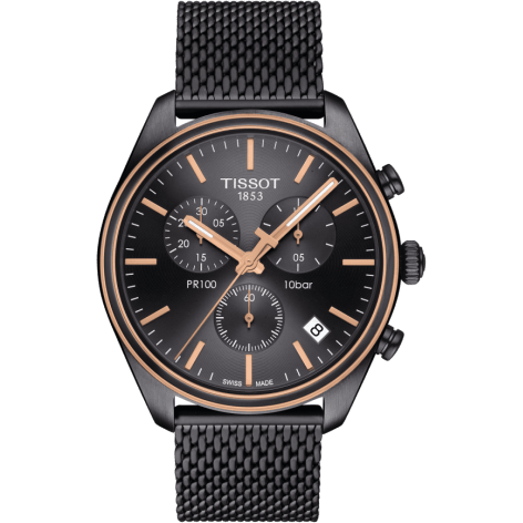 PR 100 Chronograph Quartz 41 PVD / Grey / Milanese