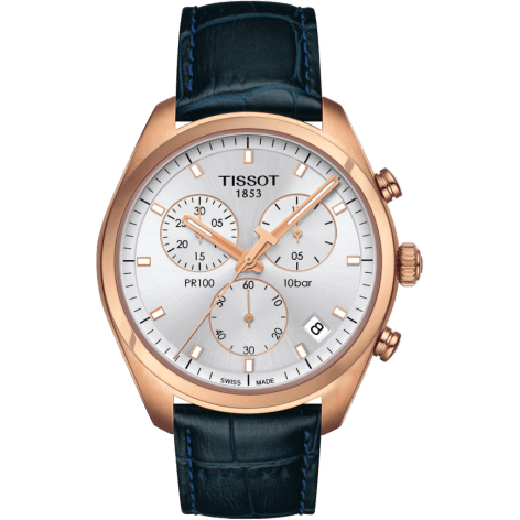 PR 100 Chronograph Quartz 41 Rose Gold PVD / Silver / Strap