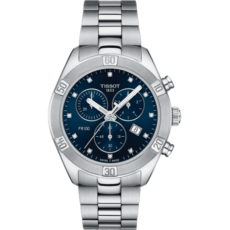 PR 100 Sport Chic Chronograph 38 Stainless Steel / Blue / Bracelet