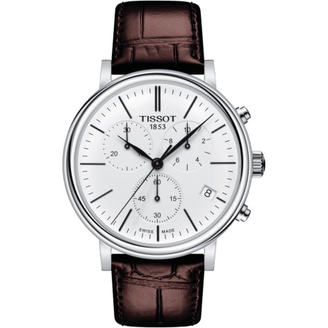 Carson Premium Chronograph Quartz 41 Stainless Steel / Silver / Strap