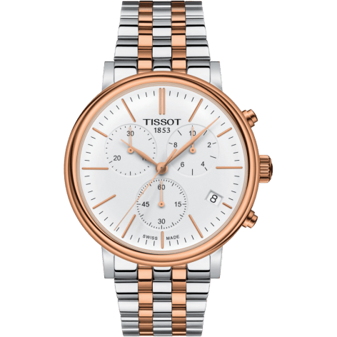 Carson Premium Chronograph Quartz 41 Stainless Steel / Rose Gold PVD / Silver / Bracelet