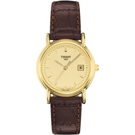 Carson Quartz 26.8 Yellow Gold / Champagne / Strap