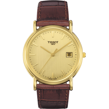 Carson Quartz 33.7 Yellow Gold / Champagne / Strap