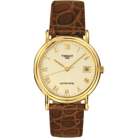 Carson Automatic 35.5 Yellow Gold / Champagne / Strap