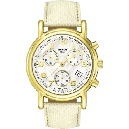 Carson Chronograph Quartz 39.7 Yellow Gold / MOP / Strap
