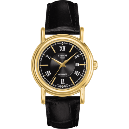 Carson Automatic 29.7 Yellow Gold / Black / Strap