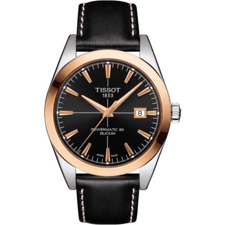 Gentleman Powermatic Stainless Steel / Red Gold / Brown / Strap