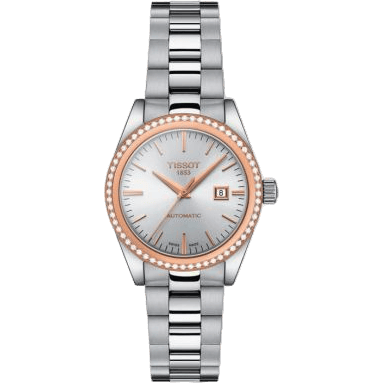 T-My Automatic Stainless Steel - Red Gold - Diamond / Silver