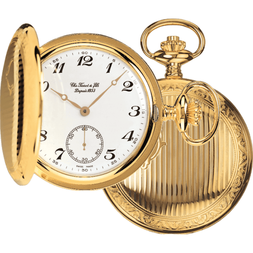 Tissot Savonnette Mechanical Brass / Yellow Gold / White