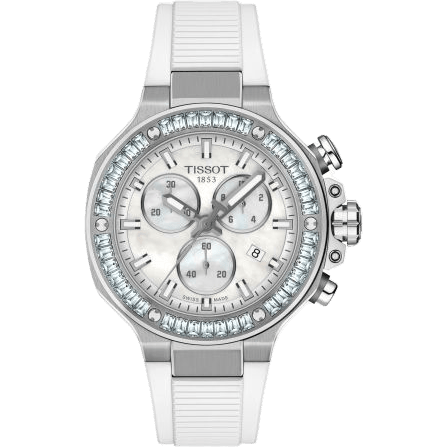 T-Race Chronograph 38 Stainless Steel - Ceramic Baguettes / MOP