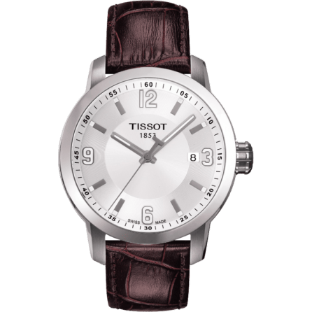 PRC 200 Quartz Silver Brown Leather