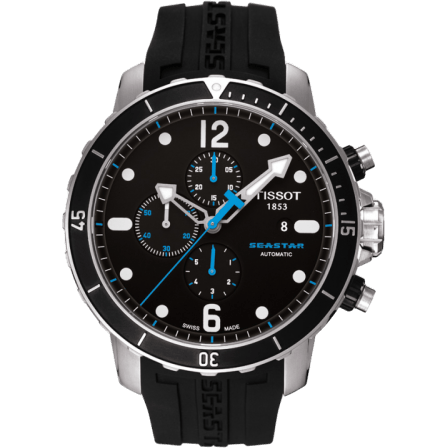 Seastar 1000 Automatic Chronograph Black Rubber