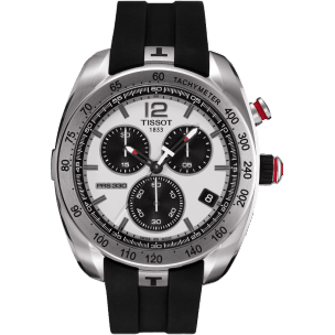 PRS 330 Quartz Chronograph 44 Stainless Steel / Silver / Rubber