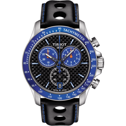 V8 Quartz Chronograph Stainless Steel / Carbon / Strap / Alpine