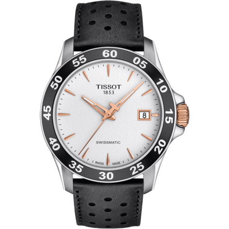 V8 Swissmatic 42.5 Stainless Steel / Rose Gold PVD / Silver / Strap