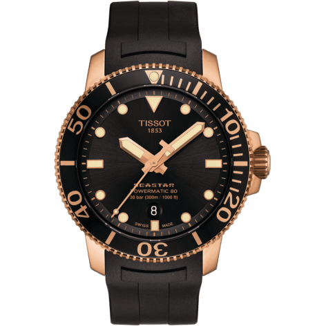 Seastar 1000 Powermatic 80 43 Rose Gold / Black / Rubber