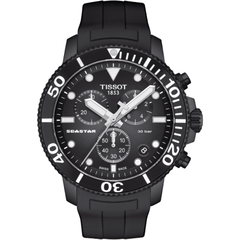 Seastar 1000 Chronograph Quartz 45.5 PVD / Black / Rubber