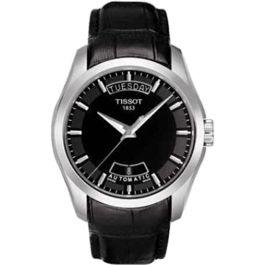 Couturier Automatic Day-Date Stainless Steel / Black / Strap