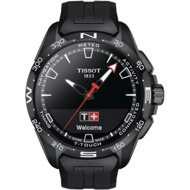 T-Touch Connect Solar Black Titanium - Ceramic / Black / Rubber